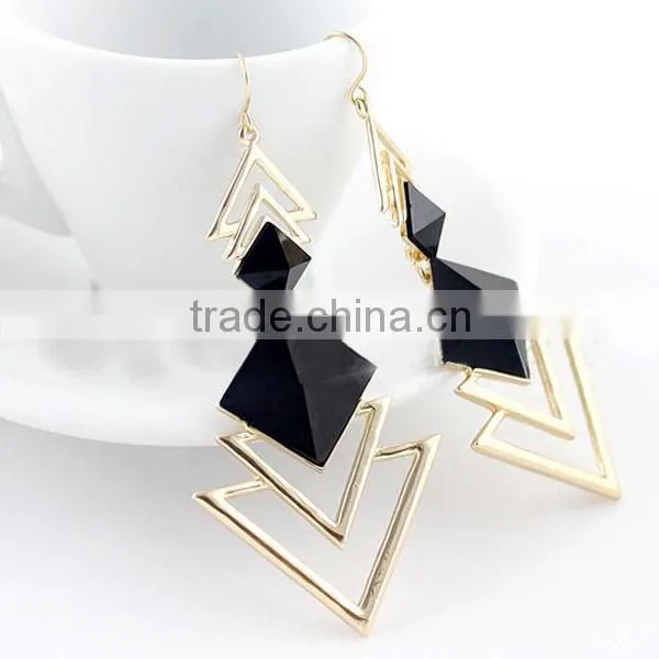 popular fashion jewelry in europe teenage dubai triangle earring