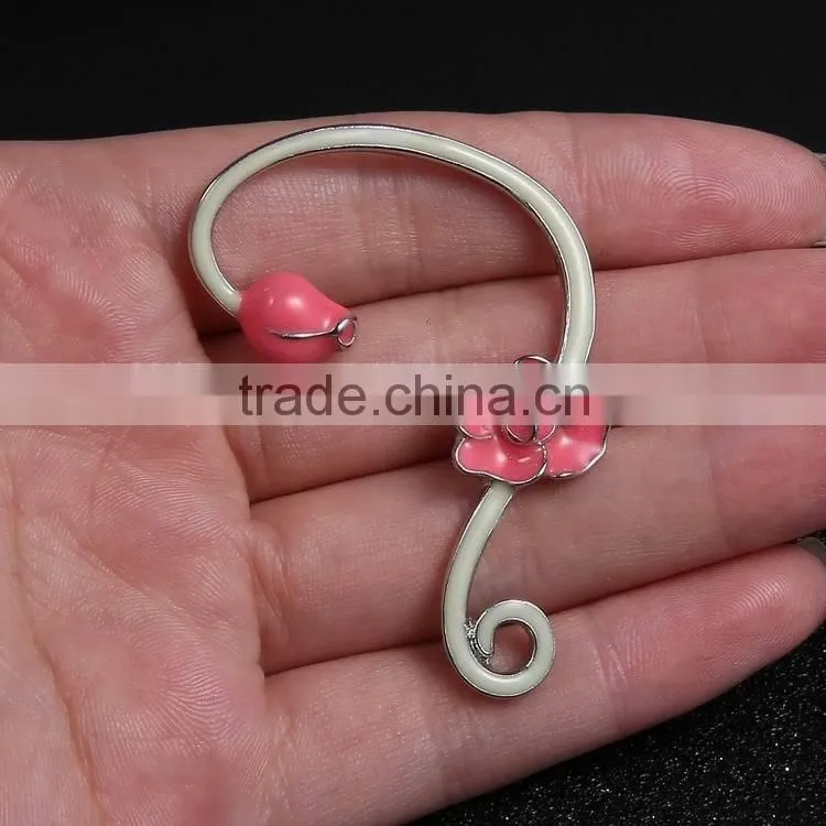 glow in the dark shaped stud rose flower earring