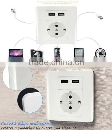 European usb wall socket factory direct with best price