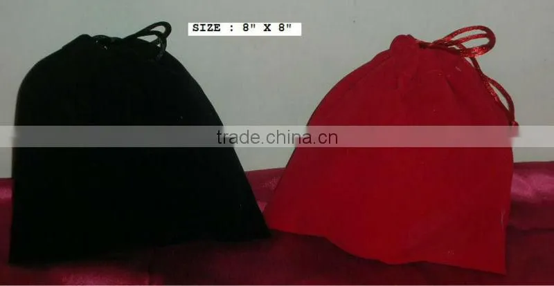 Velvet shopping pouch