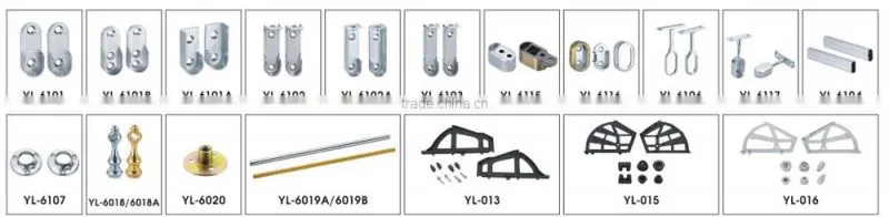 High quality alloy furniture hanging rail/ chrome hanging rail
