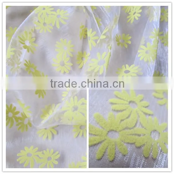 Flocking Organza Fabric for Dress