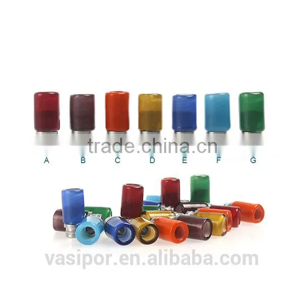 wholesale hot colorfull big opening drip tip pyrex 510 glass mouthpiece