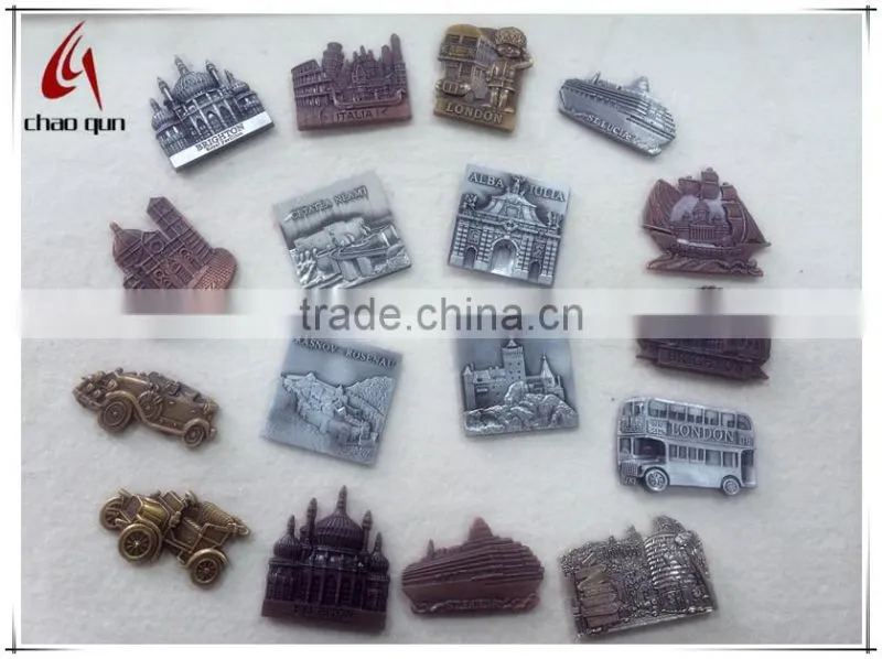 fashionable ship shape metal fridge magnet