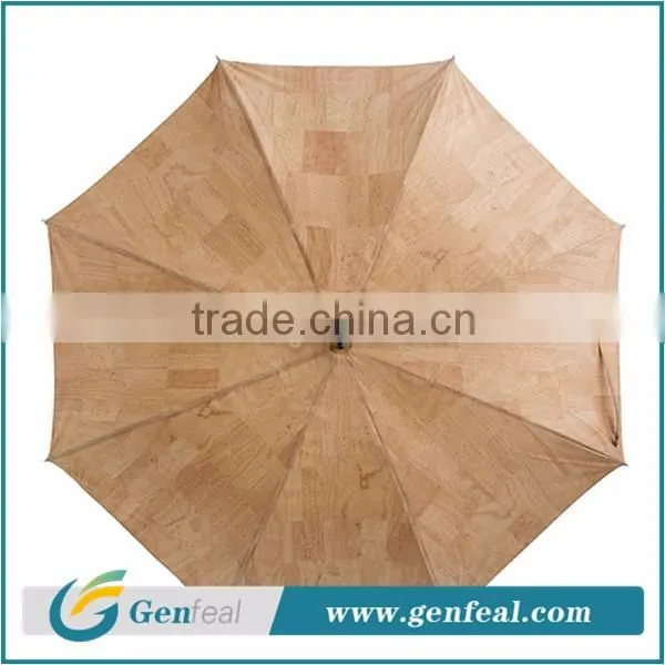 2016 newest design natural water resistant rubber cork umbrellas