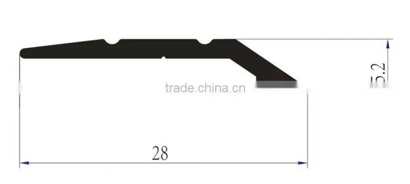 aluminum carpet edge trim/wooden floor trim/carpet edge nosing
