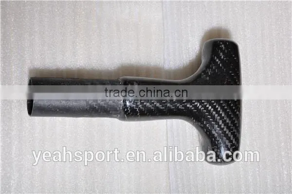 Plastic paddle handle for easy surfing