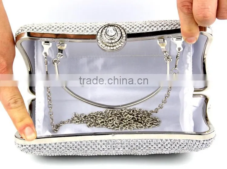 2015 popular diamond crystal women clutch evening bag