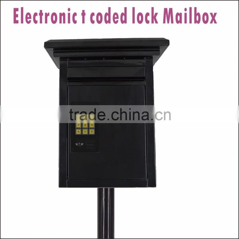Newest Cast Iron Waterproof Wall Mount Mailbox,Residential Password Mailboxes