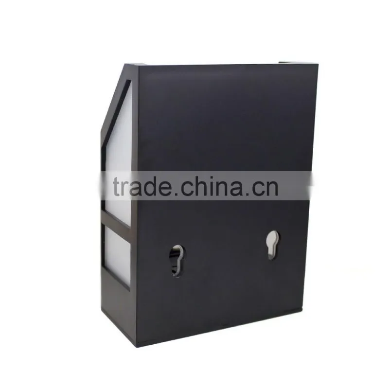 black abs waterproof solar wall lamp for decoration hotel or garden