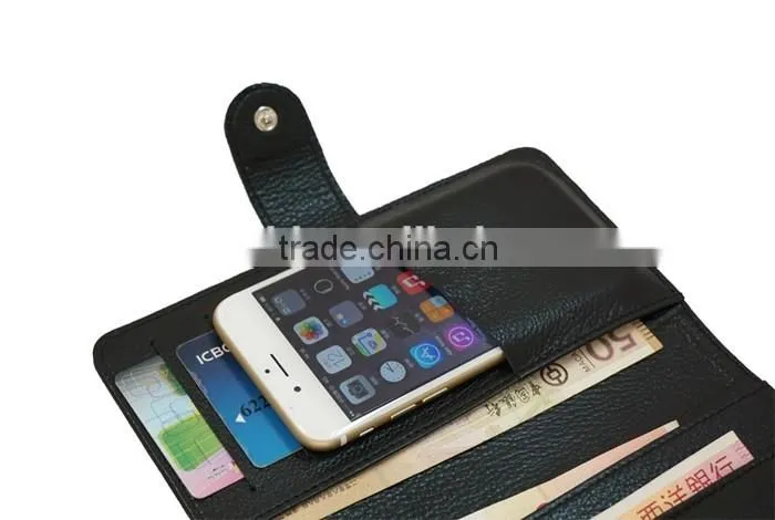 Genuine Leather Wallet Case for Mobile Phone,Cards and Money,Super Slim Design