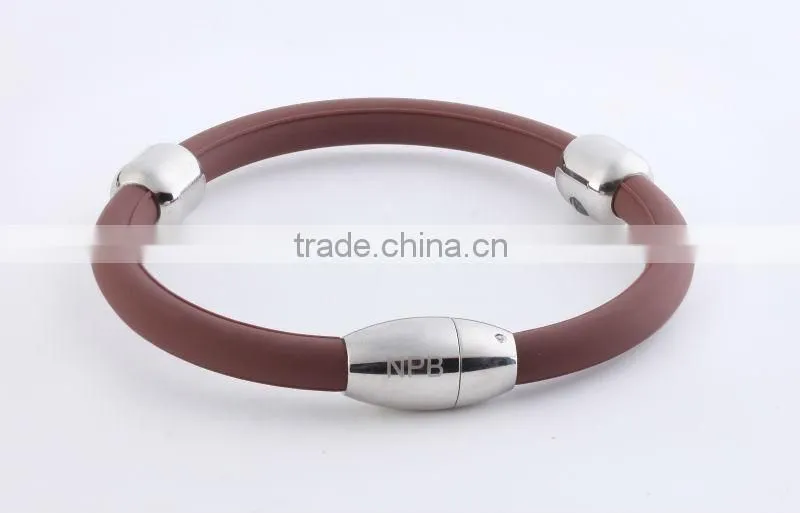 Noproblem P095 FDA red tourmaline germanium charm sport elegrant unisex power magnetic energy bracelet