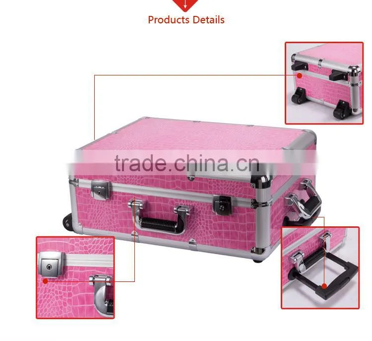 Sunrise factory price professional rolling beauty nail cosmetic display case