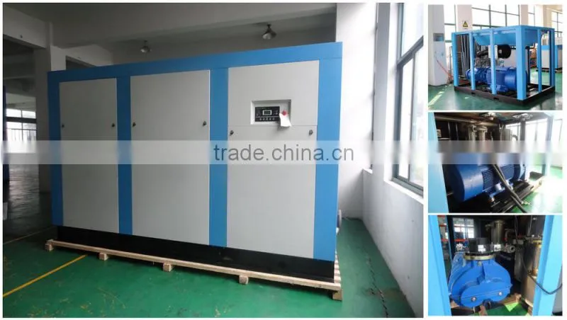 7.5kw~250KW 8bar industrial air cooling stationary twin rotry screw Airbrush Compressor for painting
