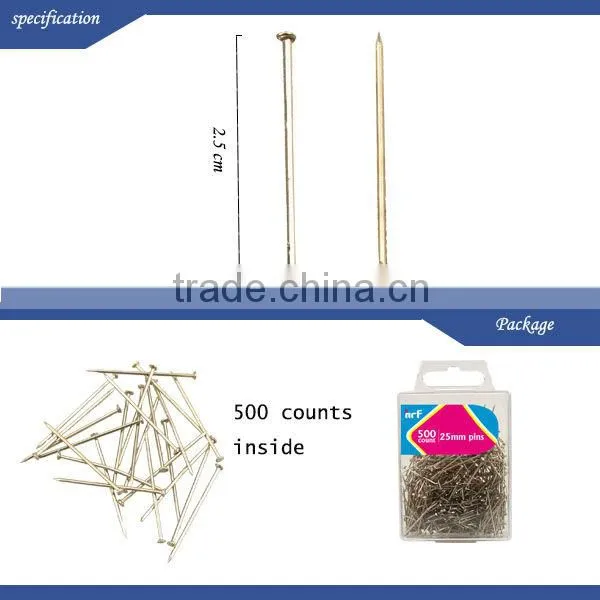 500 pcs silvery Office pins in Ps box