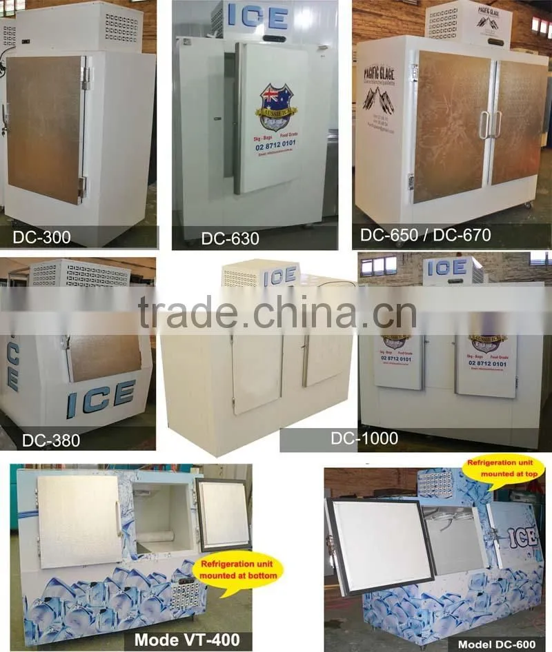 Outdoor Ice merchandiser for 3kg ice bag storage