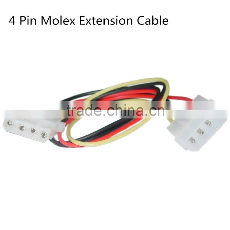 4 Pin Molex Male connector to 4 Pin Molex Female Connector Power Cable
