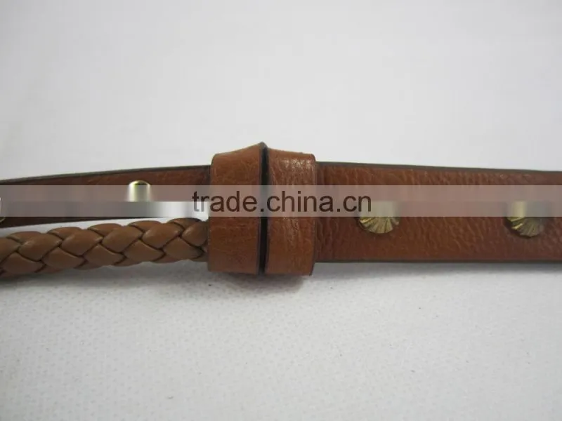 good quality braid style with PU leather and stud metal studded belt