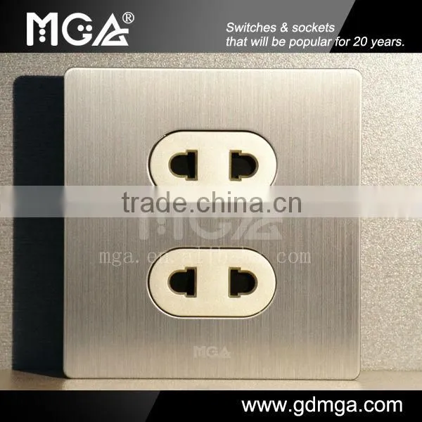 MGA Q7L Series 10A 2 gang 2-pin multiple power socket