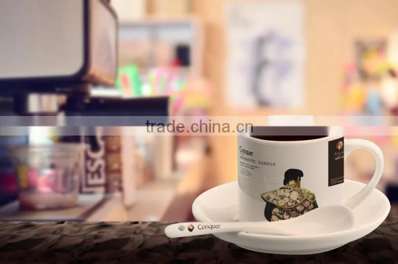 ceramic coffee cup and saucer