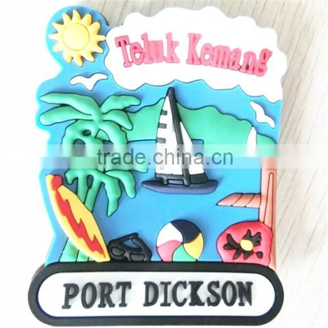 3D PVC soft tourist souvenir fridge magnet wholesale