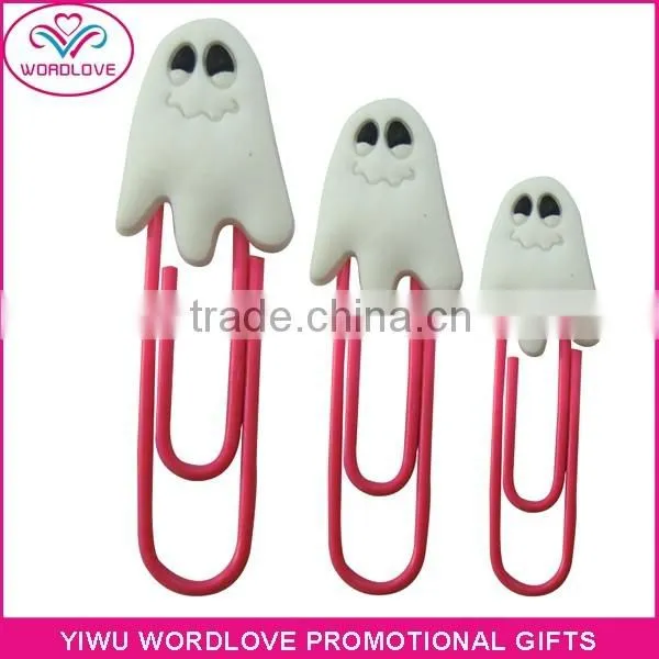 customized soft rubber money clip paper clip magnetic bookmark for promotion