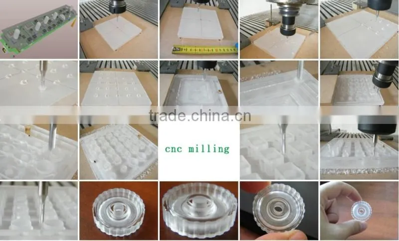 custom finished CNC lasering clear acrylic block engineering acrylic CNC machining service