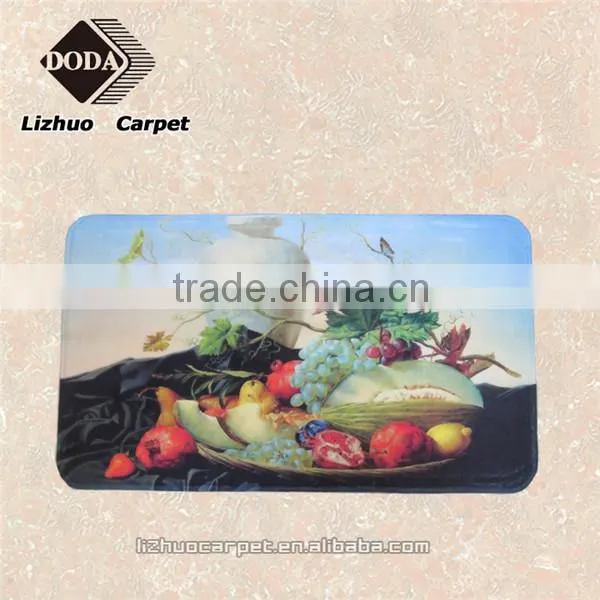 Cheap polyester decorative painting machine washable carpet rug