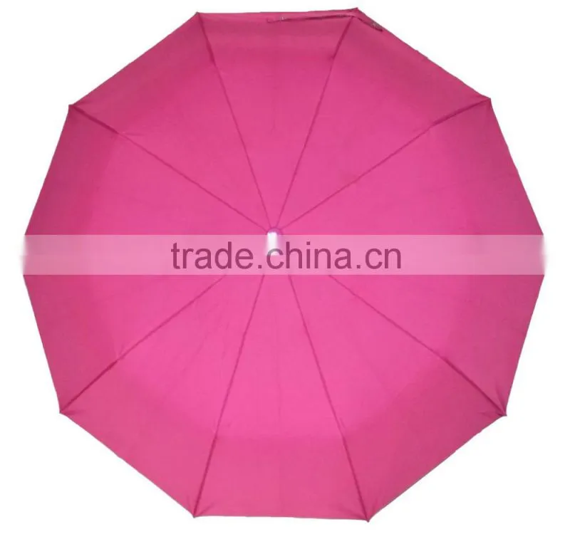 2017 21inch 10ribs High Quality Smart Auto 3 Folding Black Coating Best UV Super Strong Umbrella