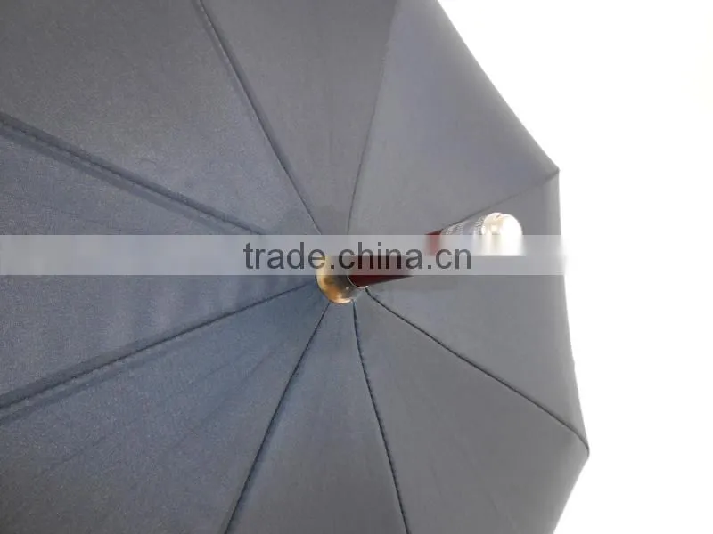 60cm deluxe wooden pole and carved wood handle umbrella