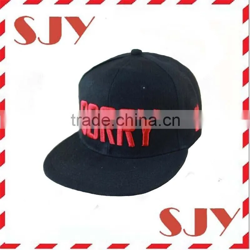 Custom 3d embroidery flat bill wholesale snapback hats and caps
