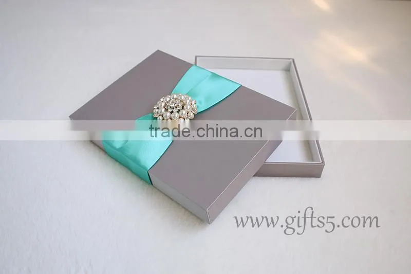 Elegant silk boxes for invitations wholesale