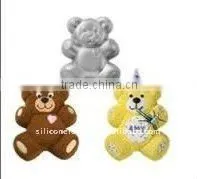 Non-stick funny bear shaped silicone cake mould