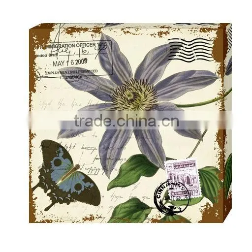 Red sunflower art design stretched canvas prints