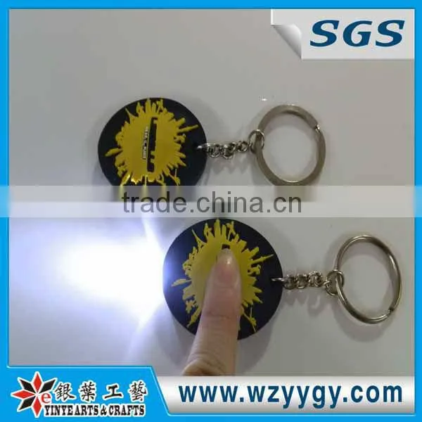Football team design led light keychains key rings