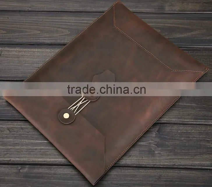 2016 High quality real leather business file case and leather bags for tablets