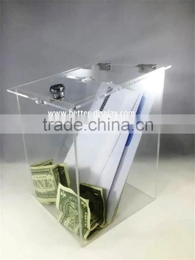 wholesale acrylic coin donation boxes