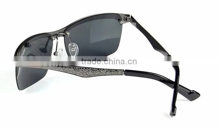 new style alloy polarized sunglasses man custom logo by laser