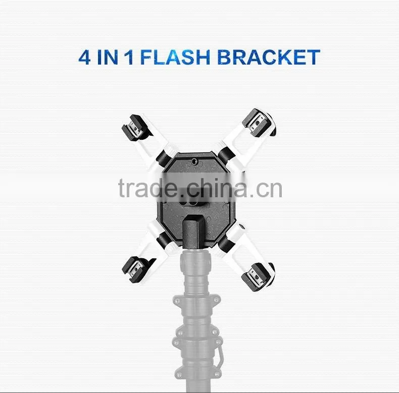 Factory supply 4 in 1 mount adapter speedlite flash umbrella holder light stand bracket