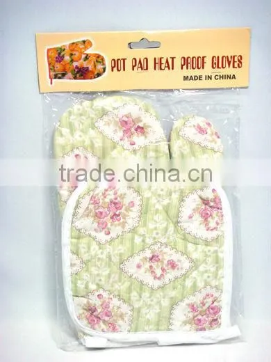 Cheap and High Quality Oven MITT & Pot Pad For One Dollar Item, Kitchen Use