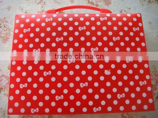 Beautiful cute document file bag folders with button