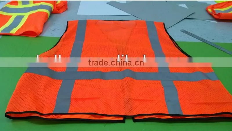 orange mesh reflective safety vest