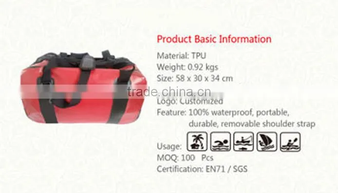 pvc tarpaulin waterproof travel duffel bag 2015(DYB15-034)