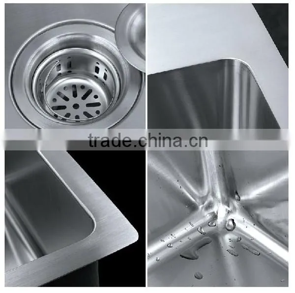 Big size single bowl steel kitchen sink, hand made kitchen sink