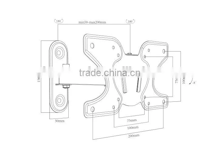 full motion wall mount bracket/tv mount/tv bracket