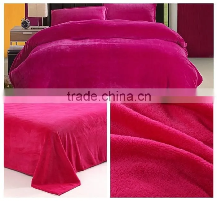 luxury and elegant solid color printed flannel fleece throw blanket