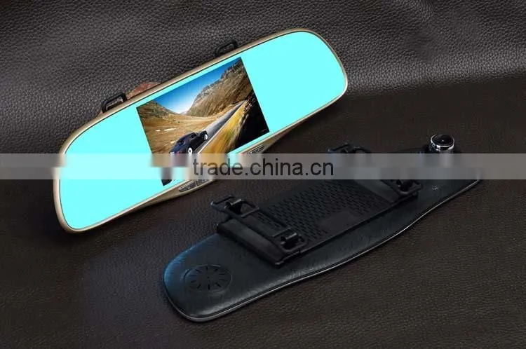 2015 Hottest HD 1080P car dvr dash camera rearview mirror 4.3" LCD display Blue Mirror 12MP lens G-Sensor XY-G65D