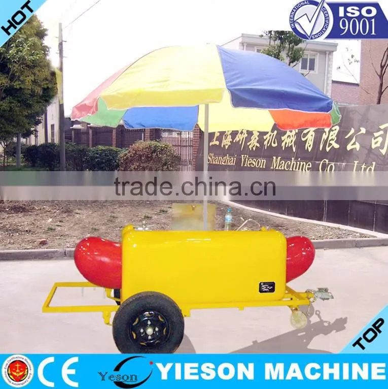 0.3 ton food cart trailer / hot dog cart churros food trailer with 12 months / 2.2 m length mobile food trailer