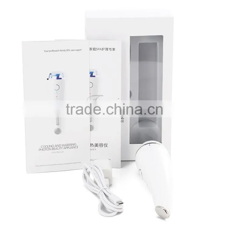 Warm and cold photon LED Vibration facial care beauty machine