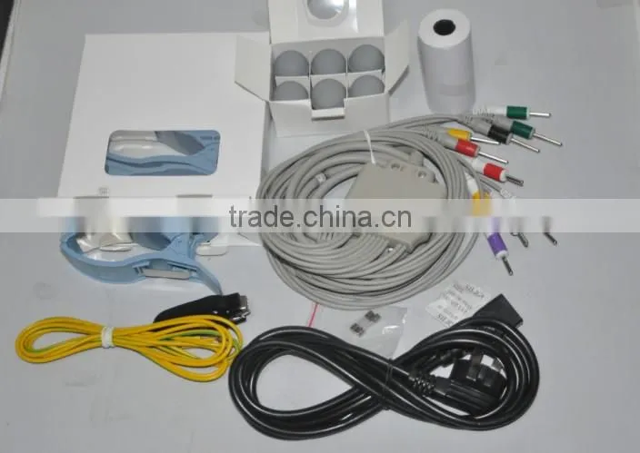 3 channel 12 lead color Screen ECG EKG machine Electrocardiograph by Wholesale Price
